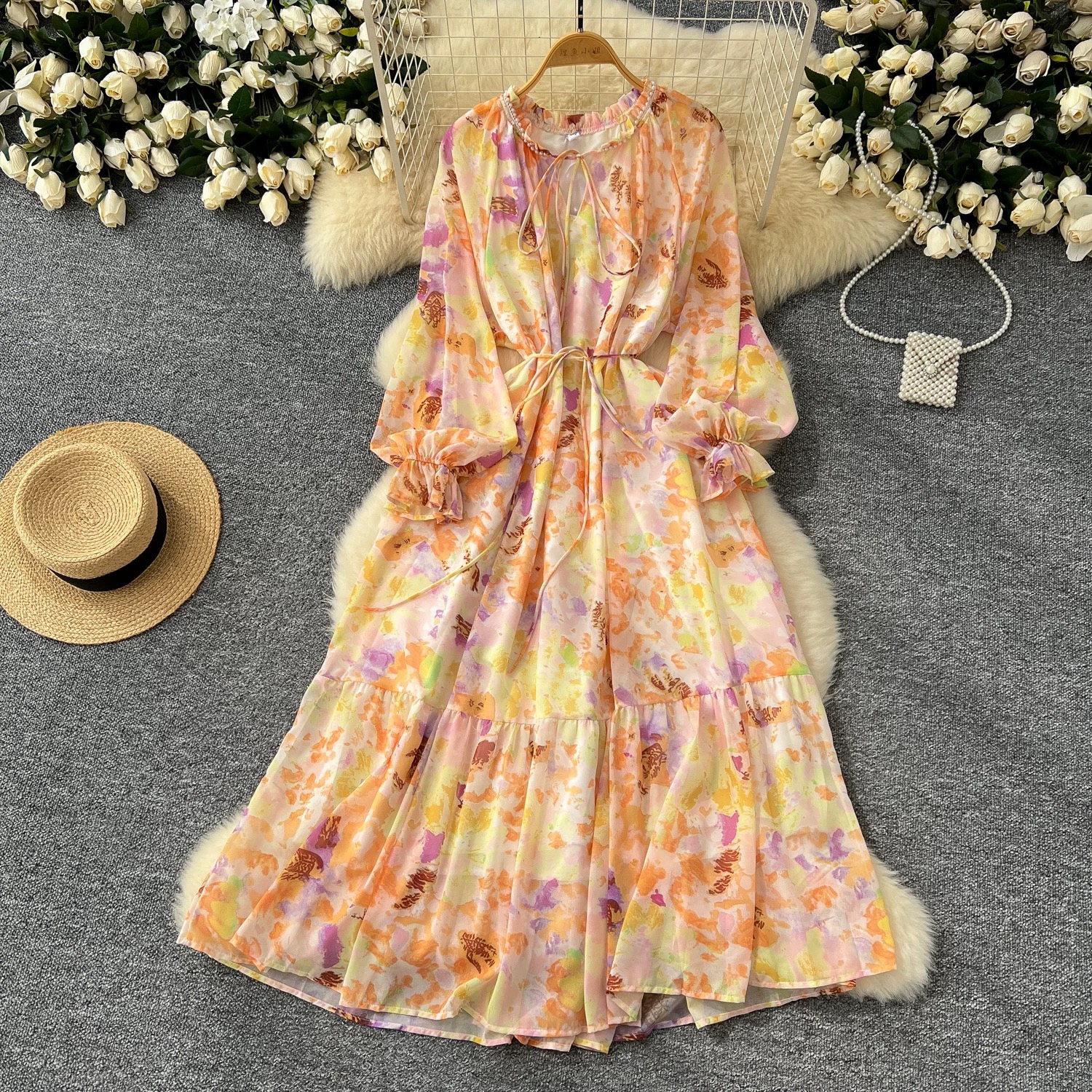 Rock and roll girl floral dress CD850 images